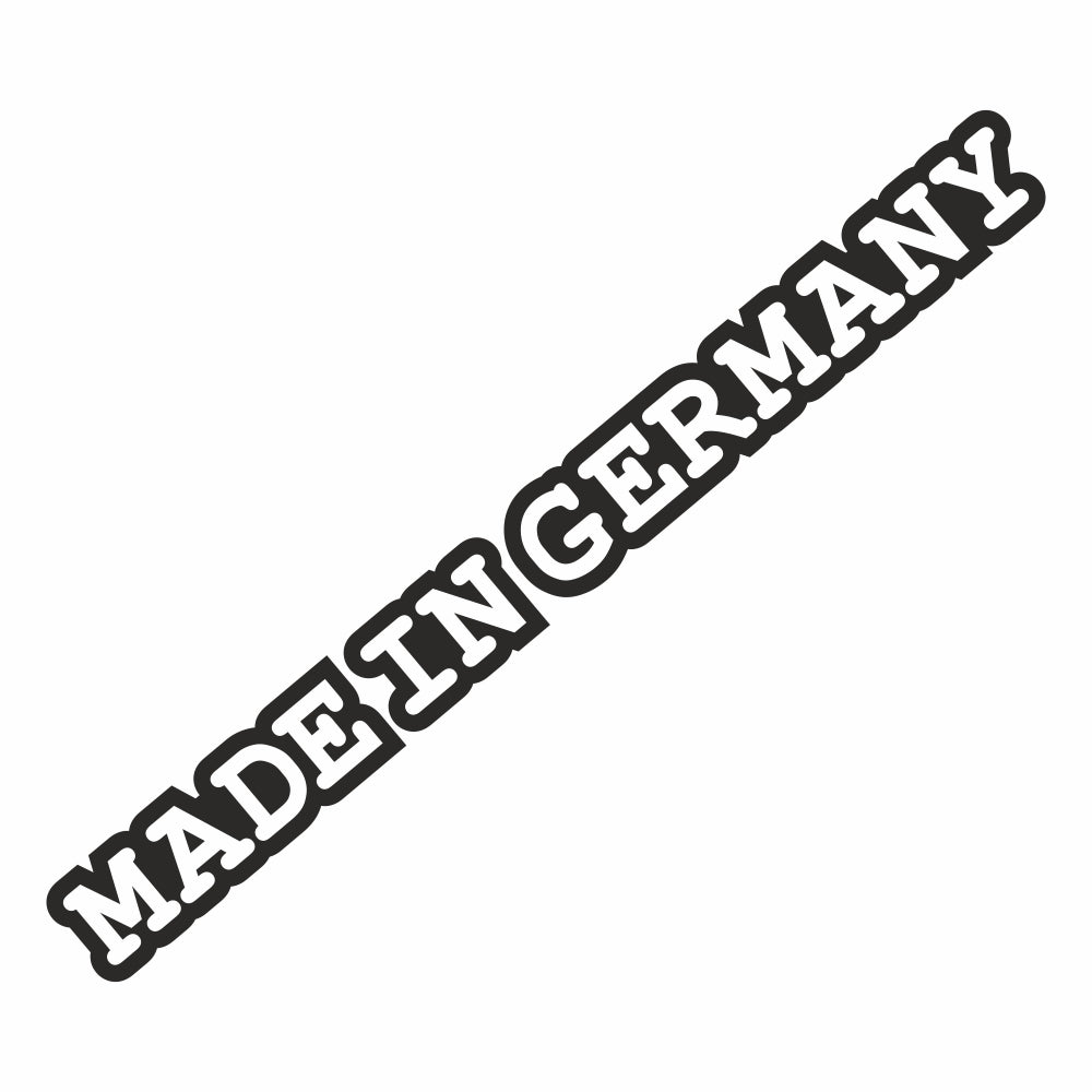 Made in Germany Aufkleber in 24 Farben 55x5,5cm