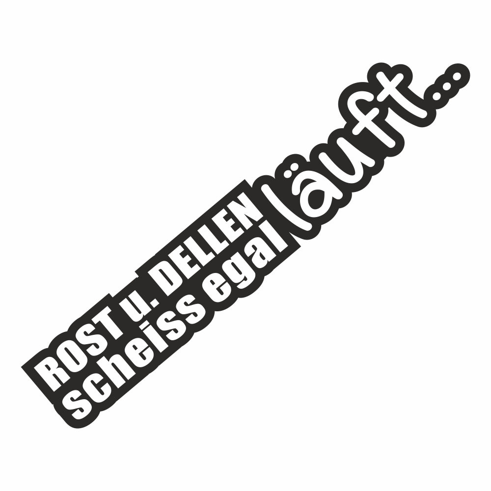 Rost und Dellen Aufkleber in 24 Farben 55x10cm