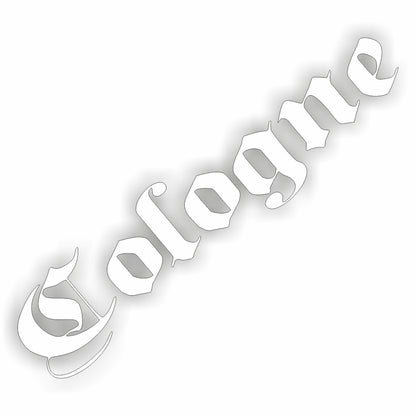 Cologne Aufkleber in 24 Farben 55x12cm