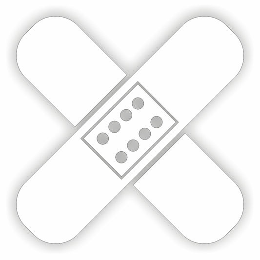 Pflaster Aufkleber in 24 Farben 9x9cm